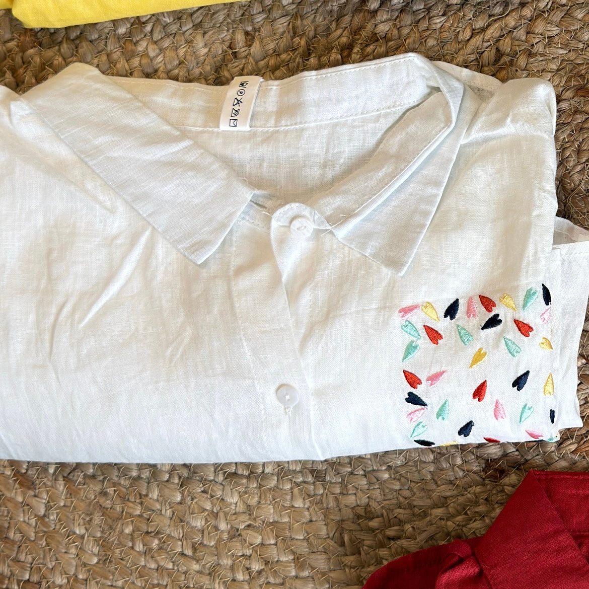 PURE LINEN EMBROIDERY SHIRT
