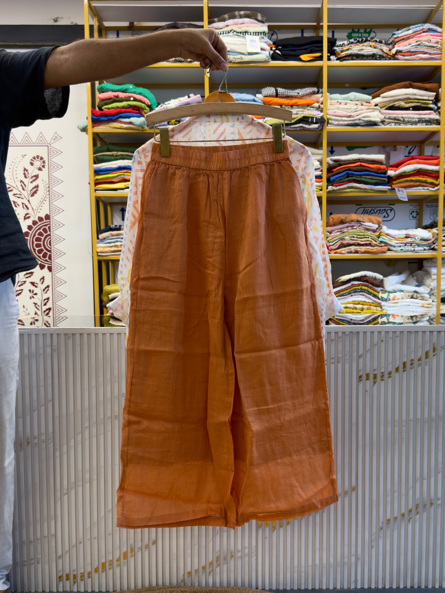 PRINT LINEN SHIRT WITH LINEN PANT SET