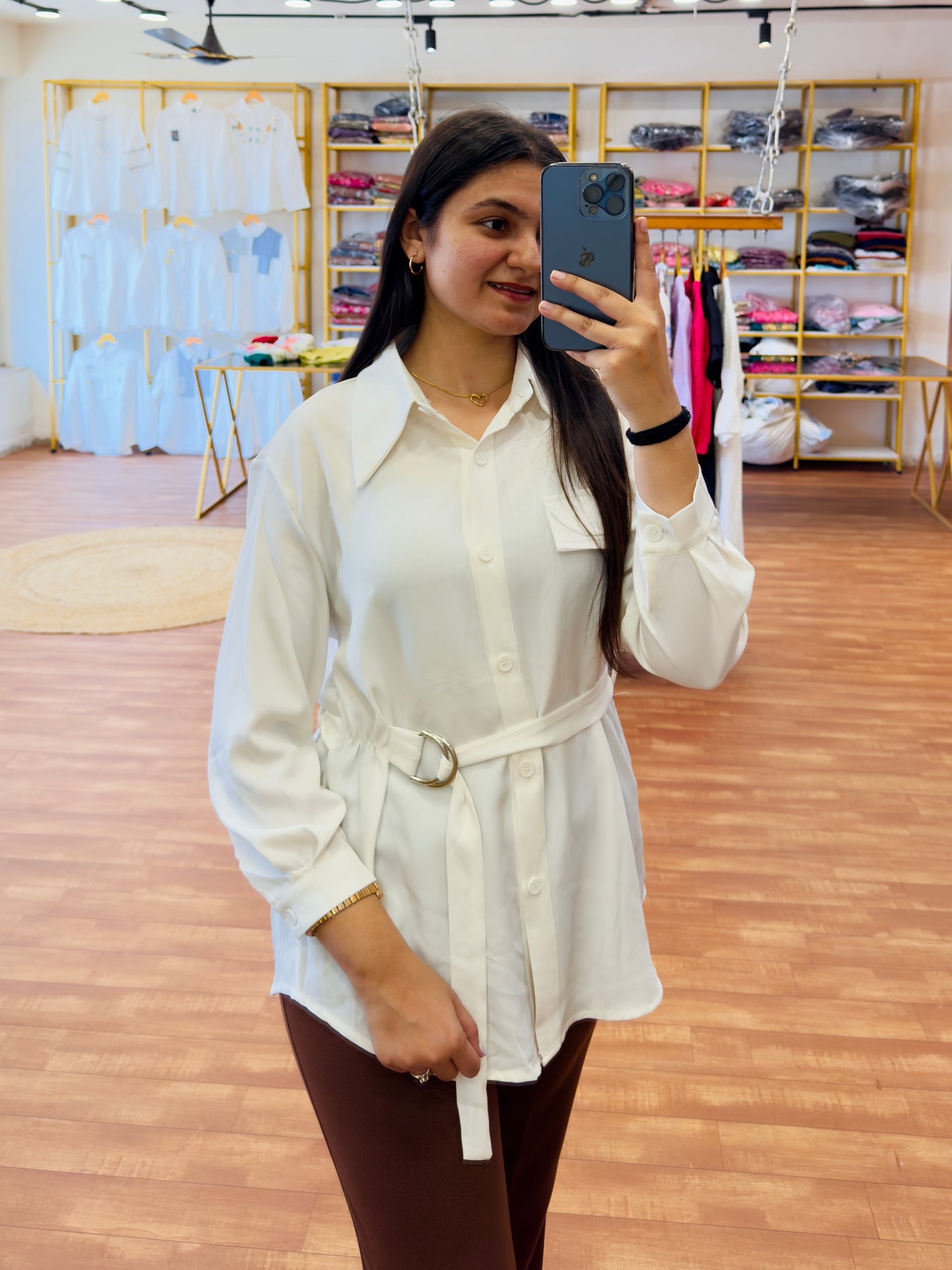 FORMAL WHITE SHIRT WITH BELL BOTTOM TROUSER PANT SET