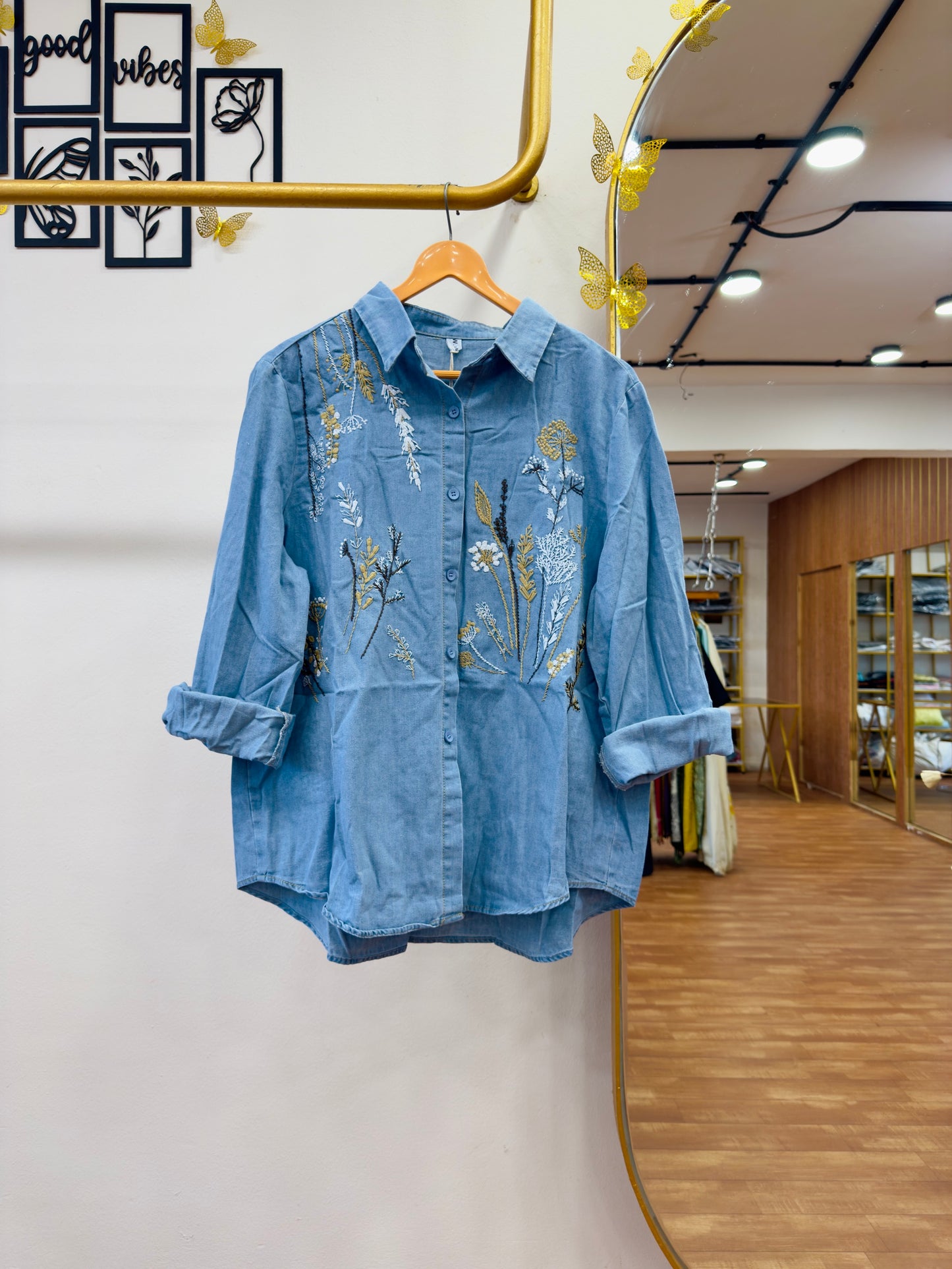 EMBROIDERY DENIM SHIRT