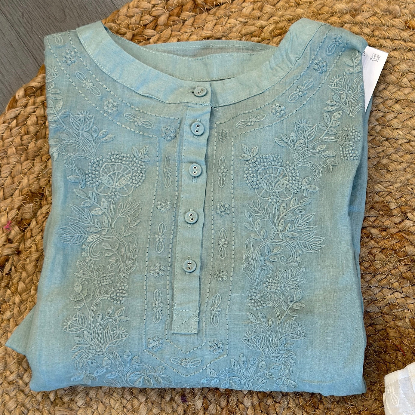 PREMIUM PURE LINEN EMBROIDERY TOP