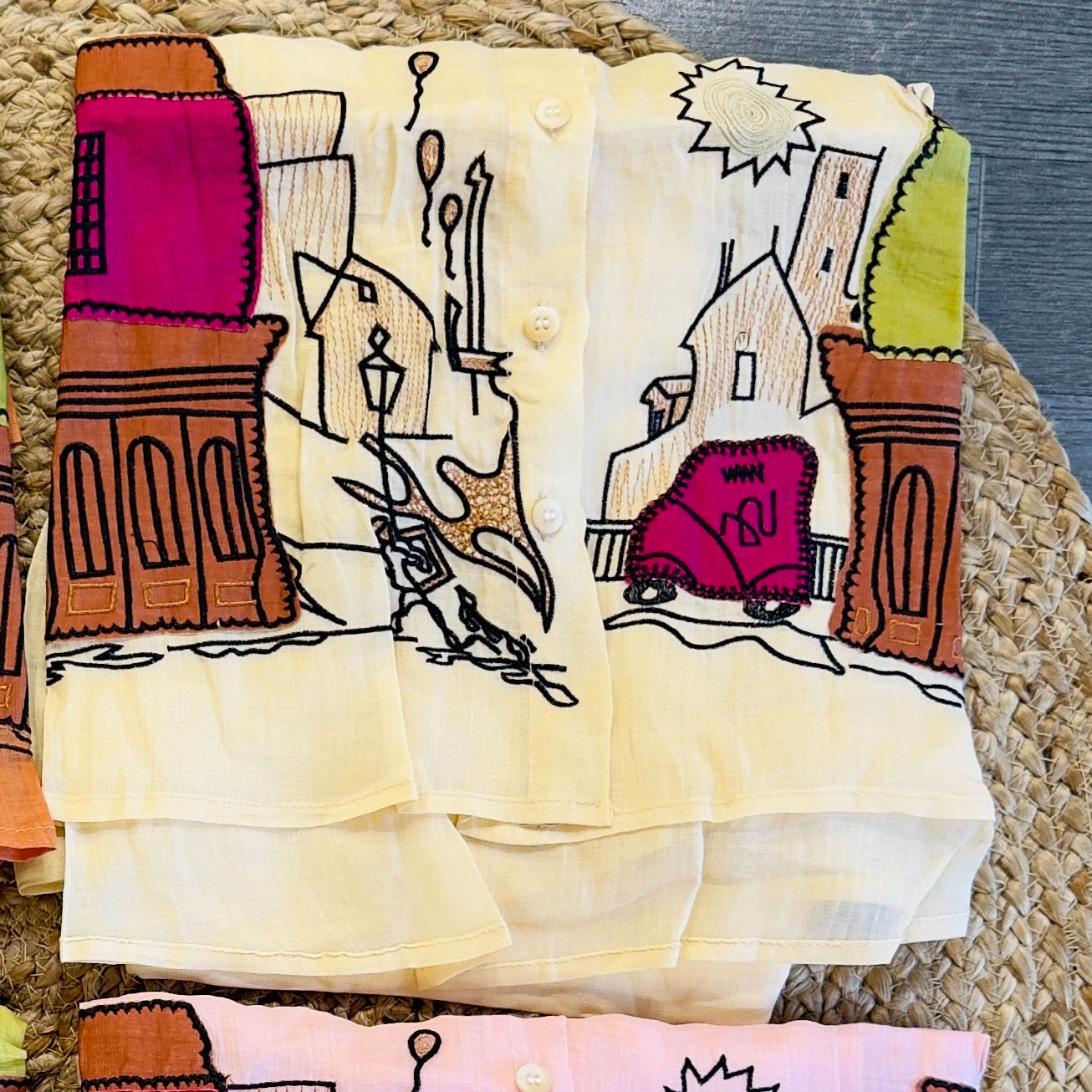 HOUSE EMBROIDERY LINEN SUMMER SHIRT