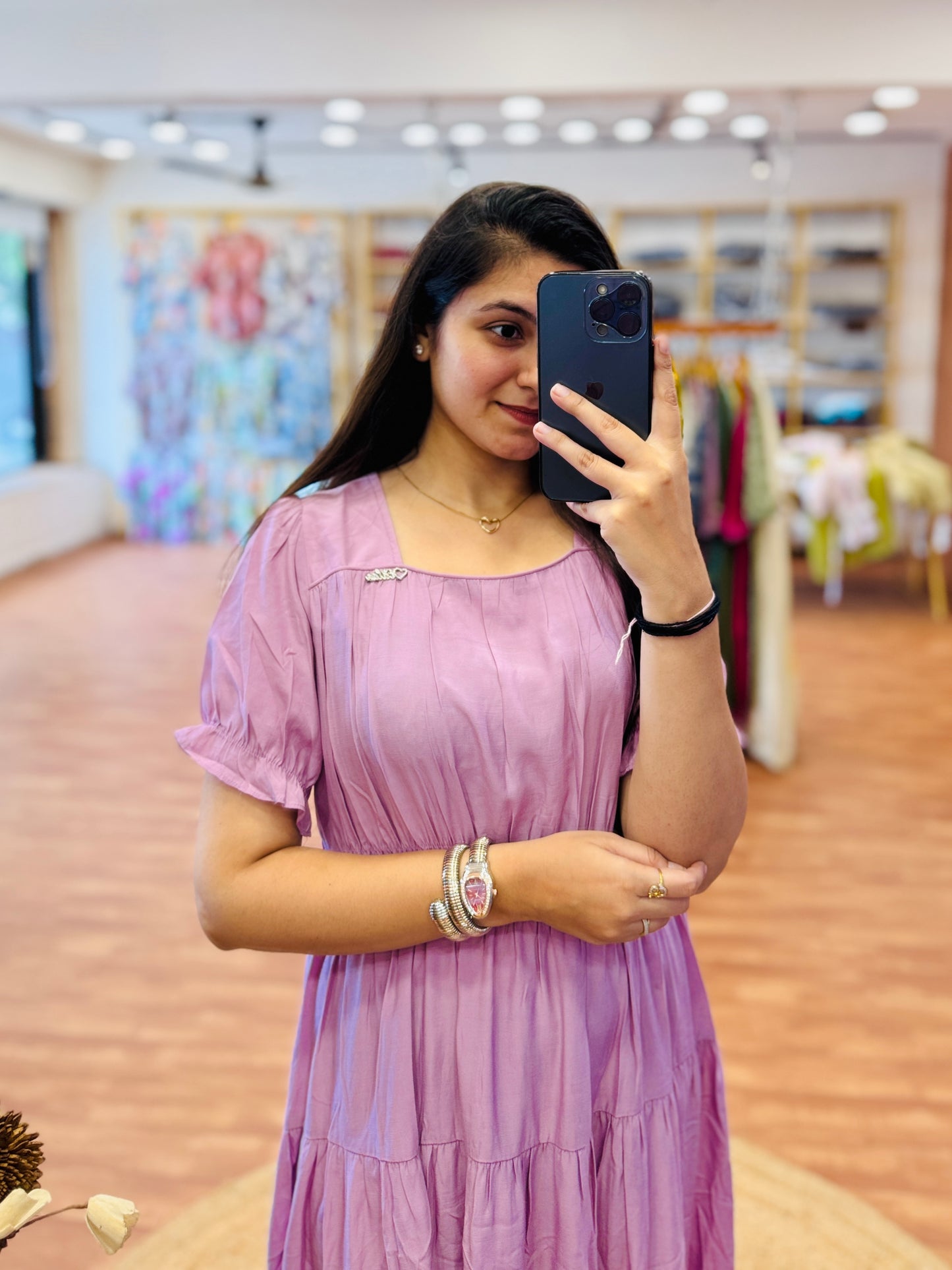 PURPLE CASUAL WESTERN DRESS