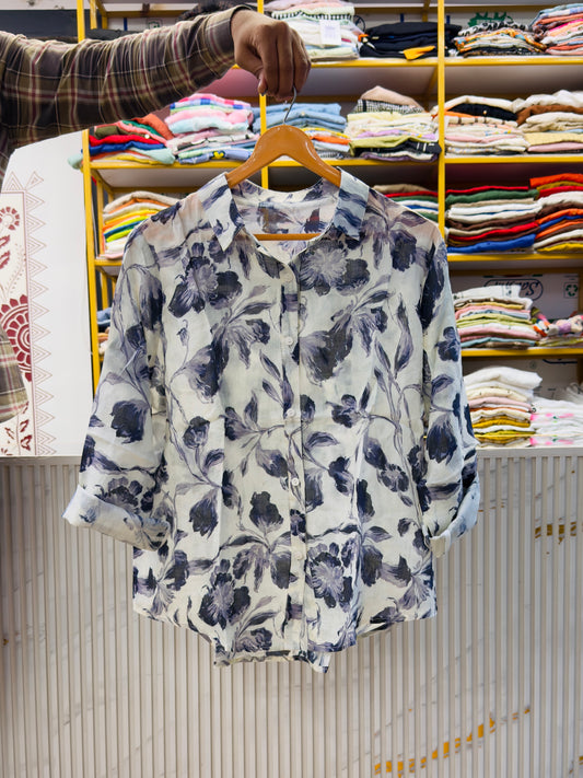 PREMIUM PURE LINEN PRINT SHIRT