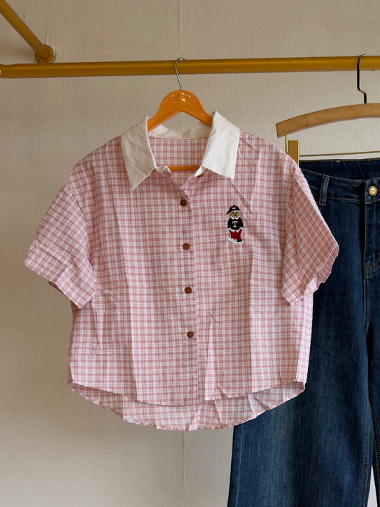 CHEX CROP COTTON SHIRT