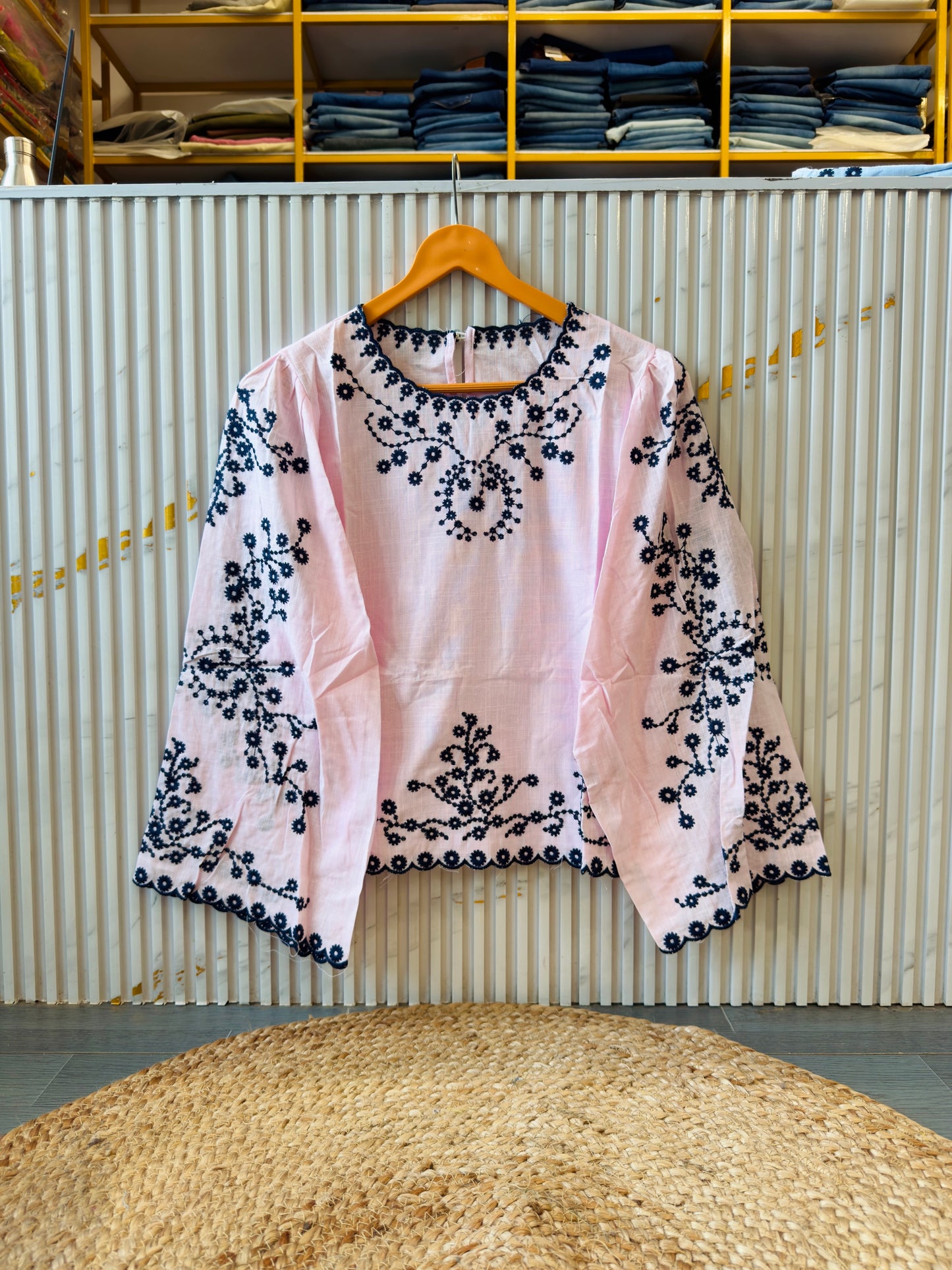SUMMER SPECIAL PURE COTTON EMBROIDERY TOP