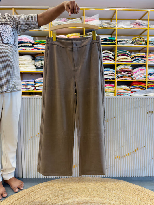 LIGHT BROWN PREMIUM SOFT SIDE STRIPS DESIGN TROUSER