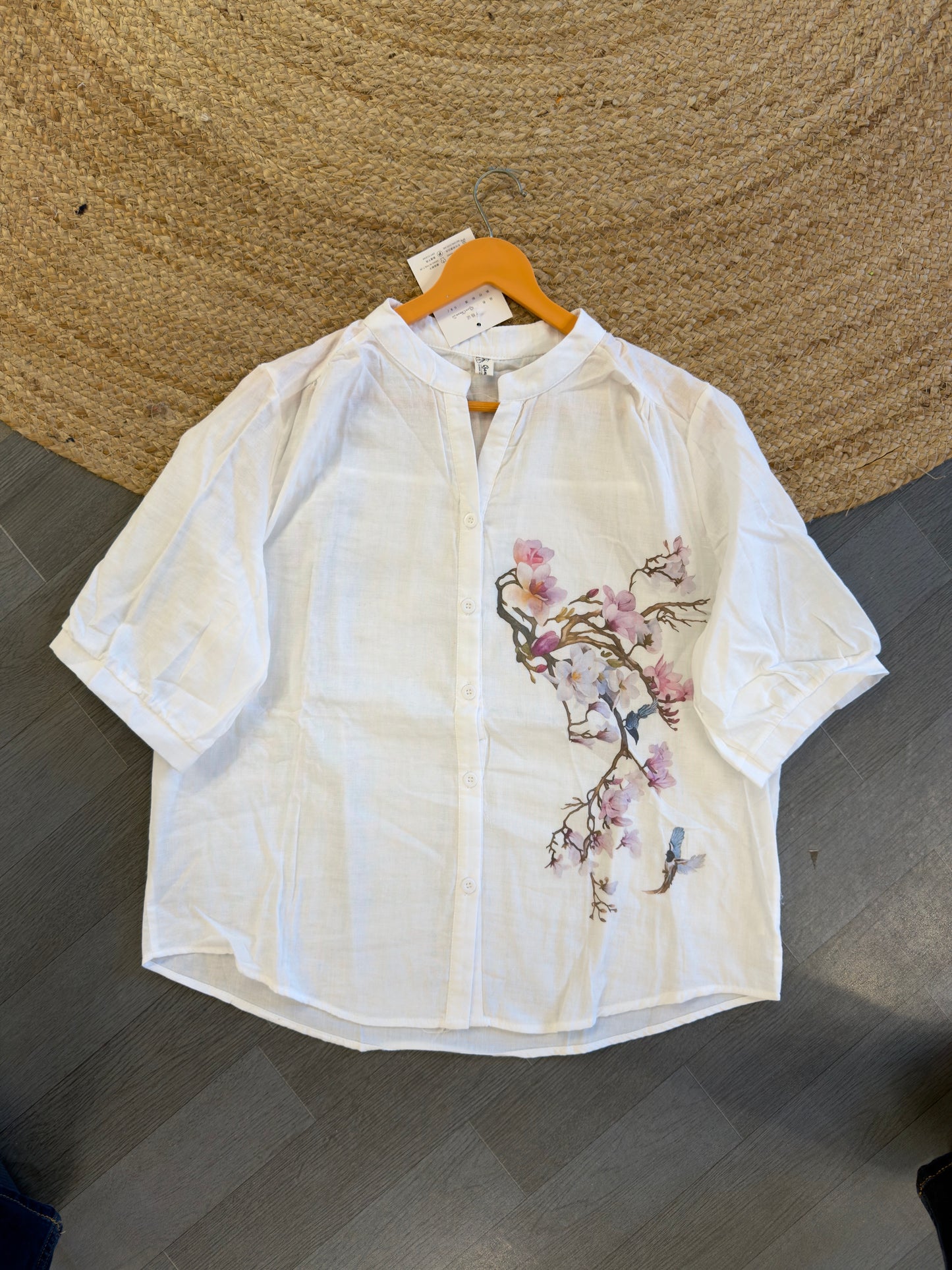 BEST SELLER MUL COTTON WHITE PRINT TOP