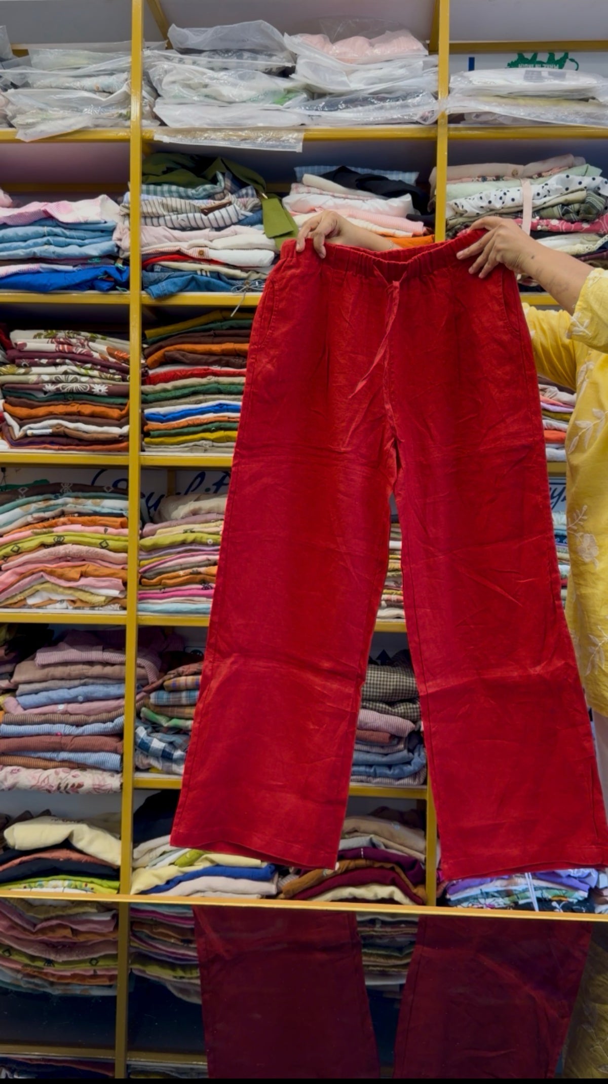 PREMIUM BEST SELLING STRAIGHT ELASTIC LINEN TROUSER PANT