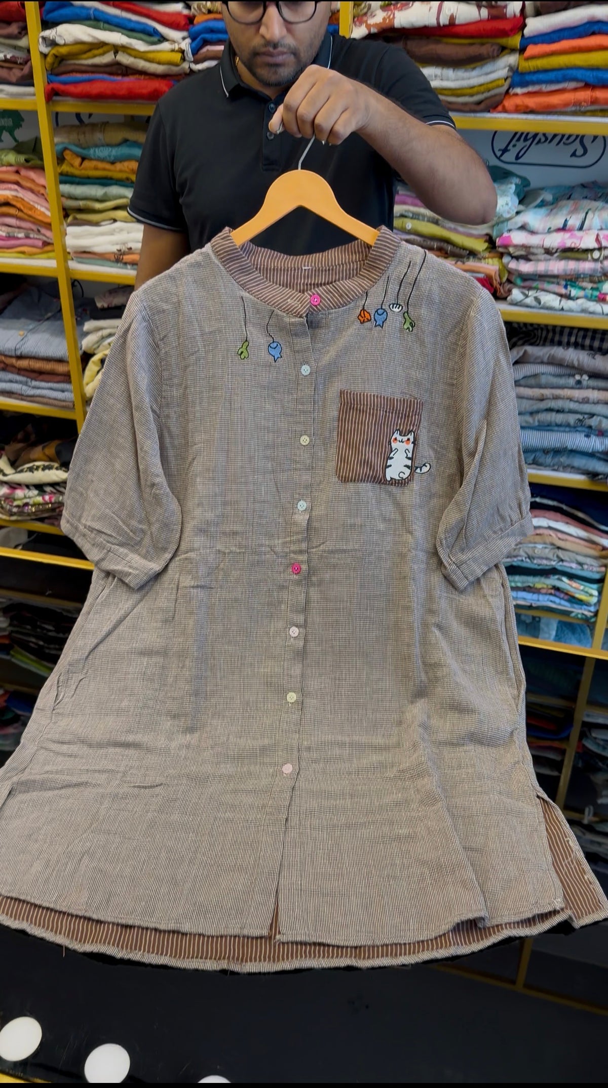 PREMIUM PURE MUL EMBROIDERY COTTON TUNIC
