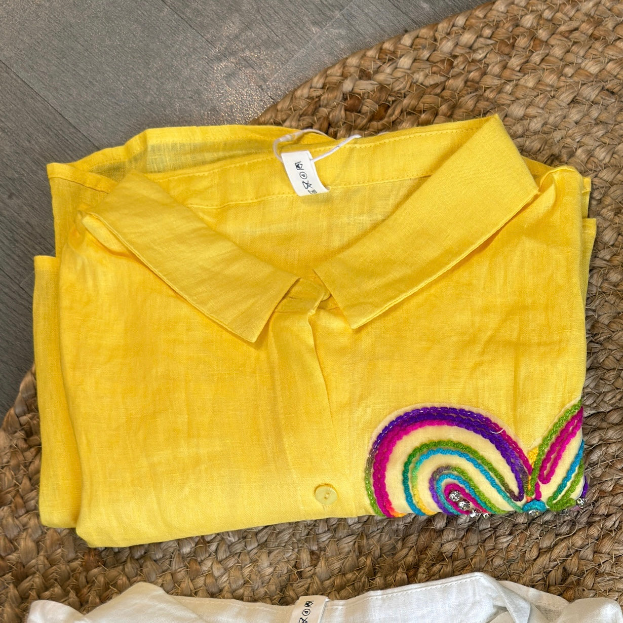 PURE LINEN  EMBROIDERY SHIRT