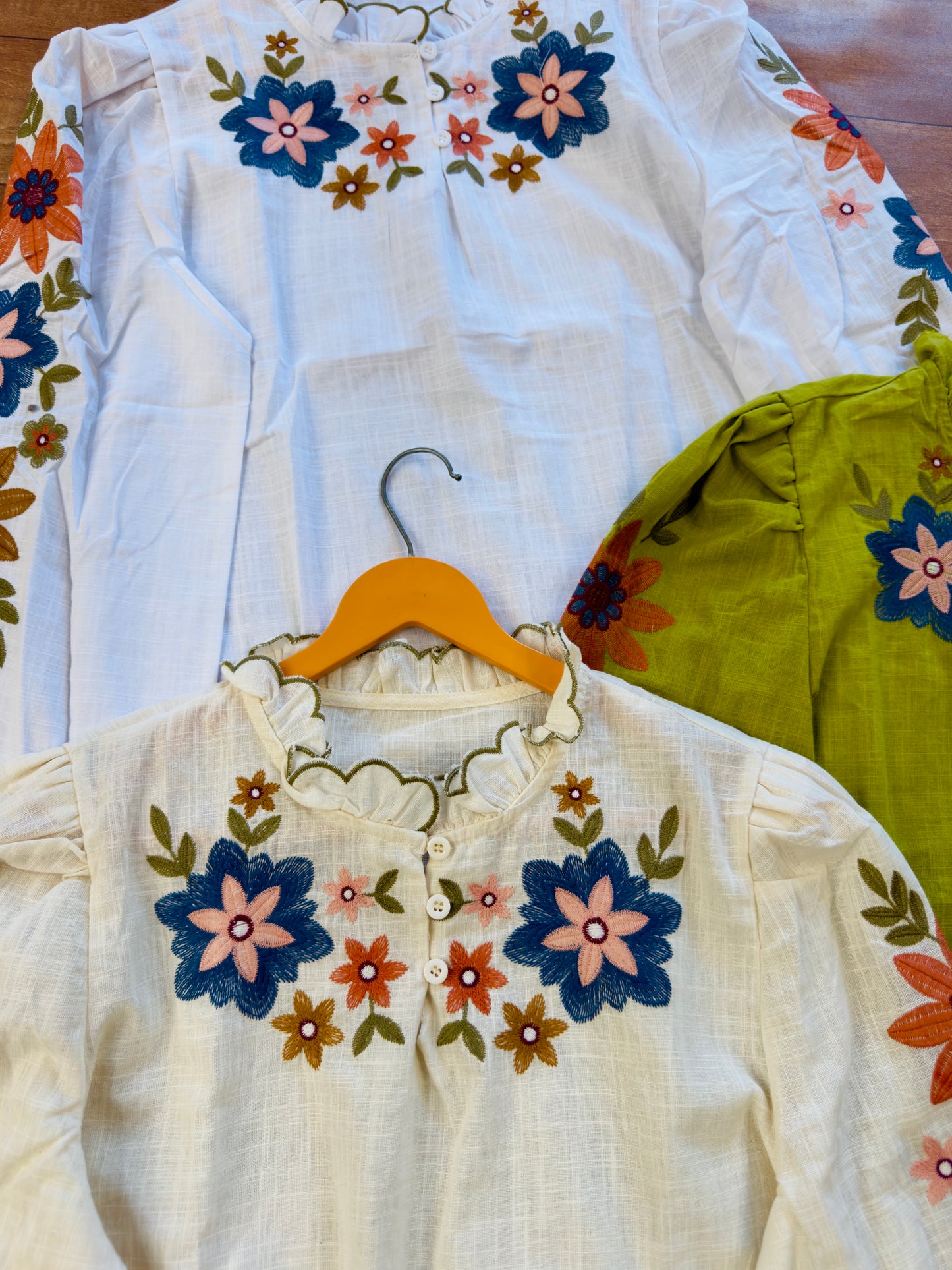 COLOURFULL EMBROIDERY PURE COTTON CROP TOP