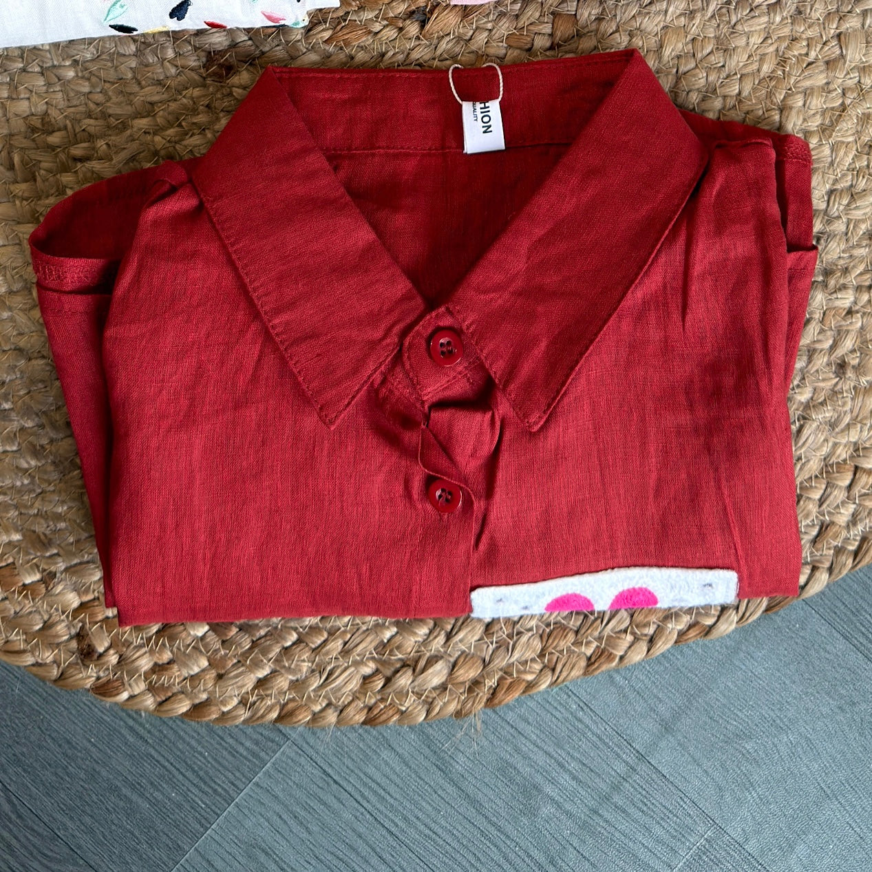 PURE LINEN  EMBROIDERY SHIRT
