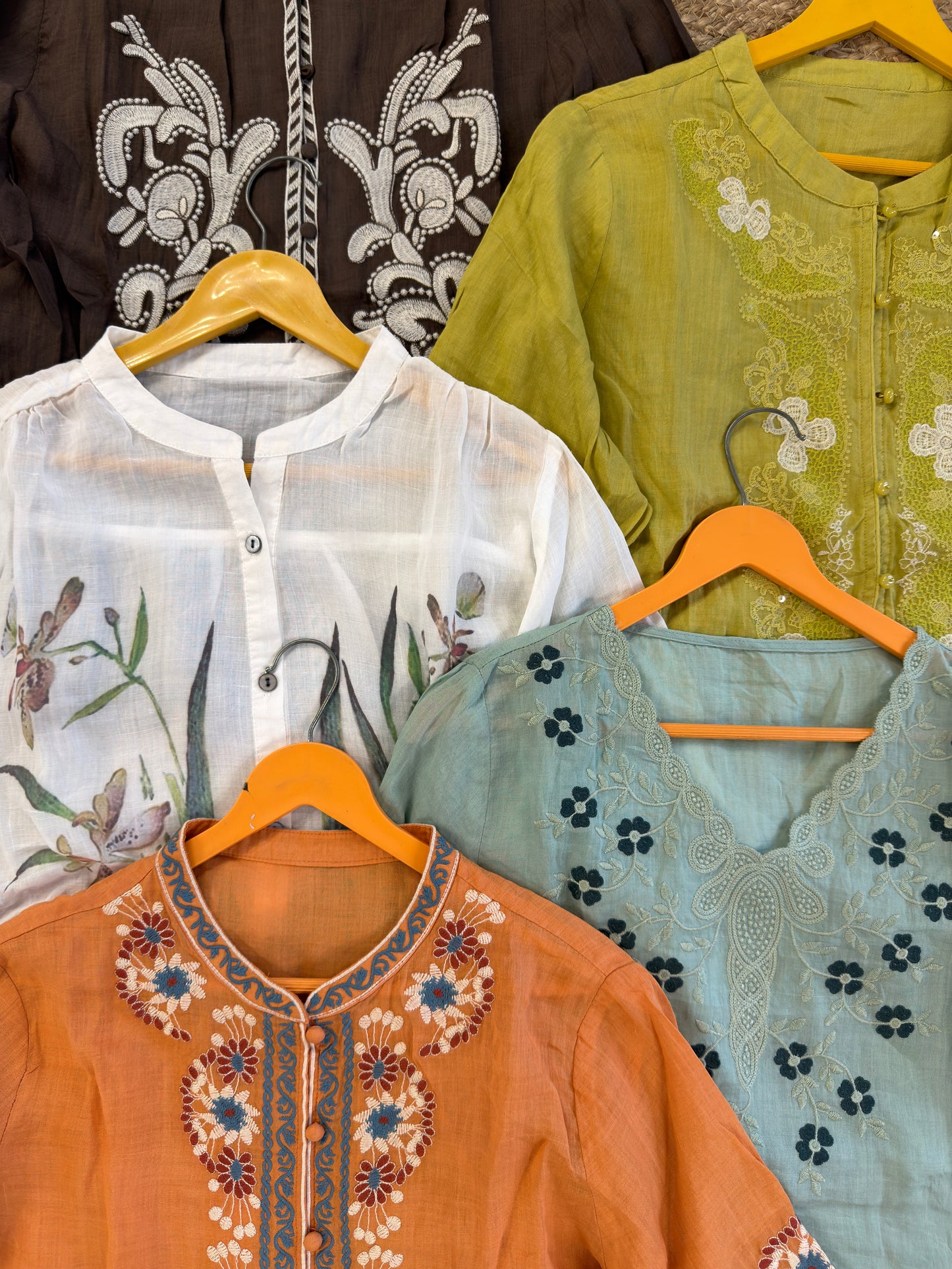 PURE LINEN PRINT & EMBROIDERY TOPS
