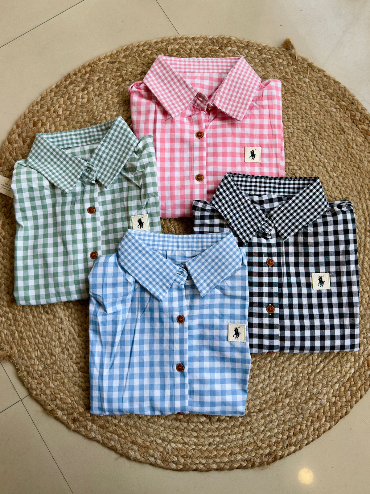 CHEX CROP SHIRT TOP