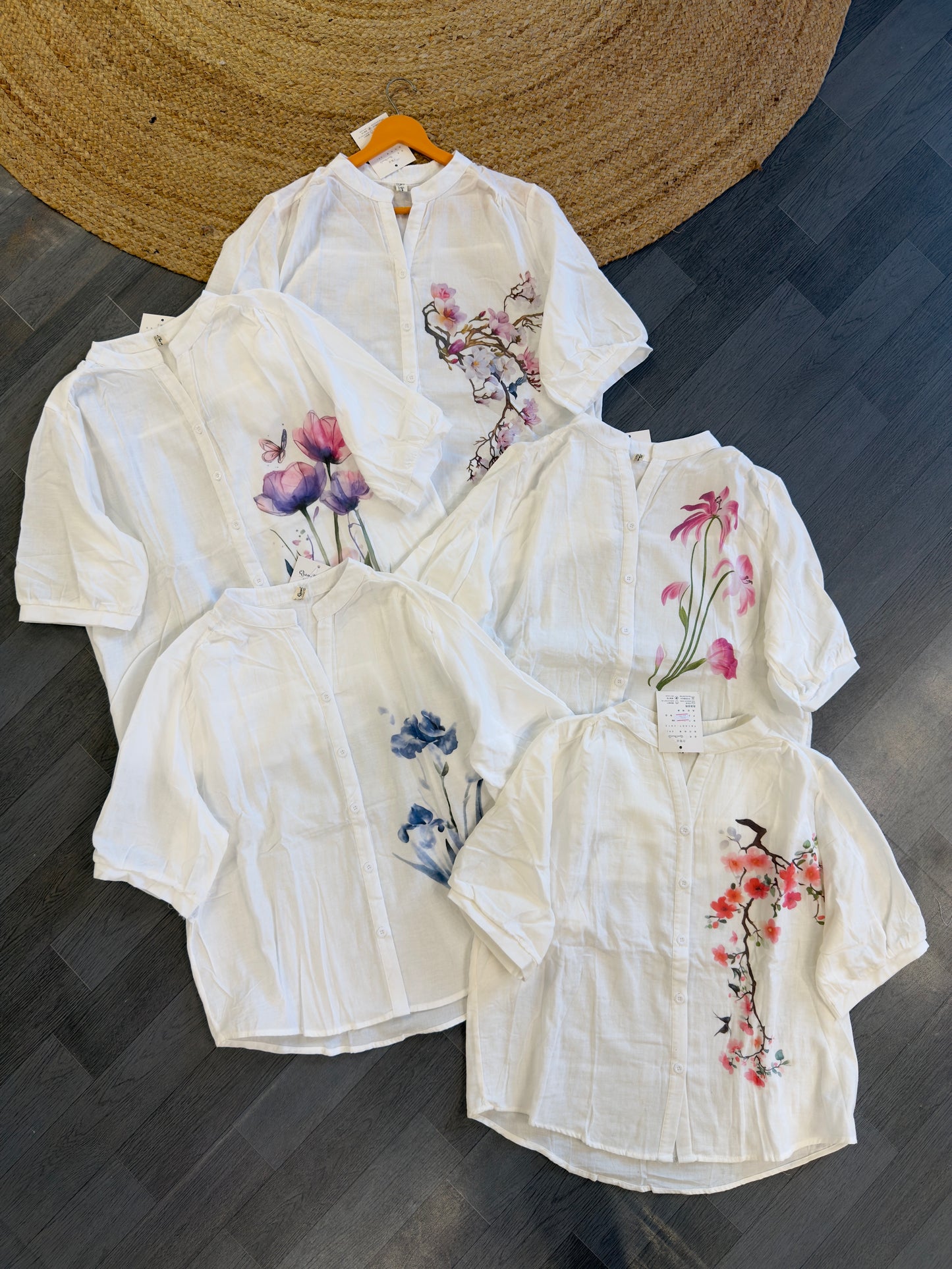 BEST SELLER MUL COTTON WHITE PRINT TOP