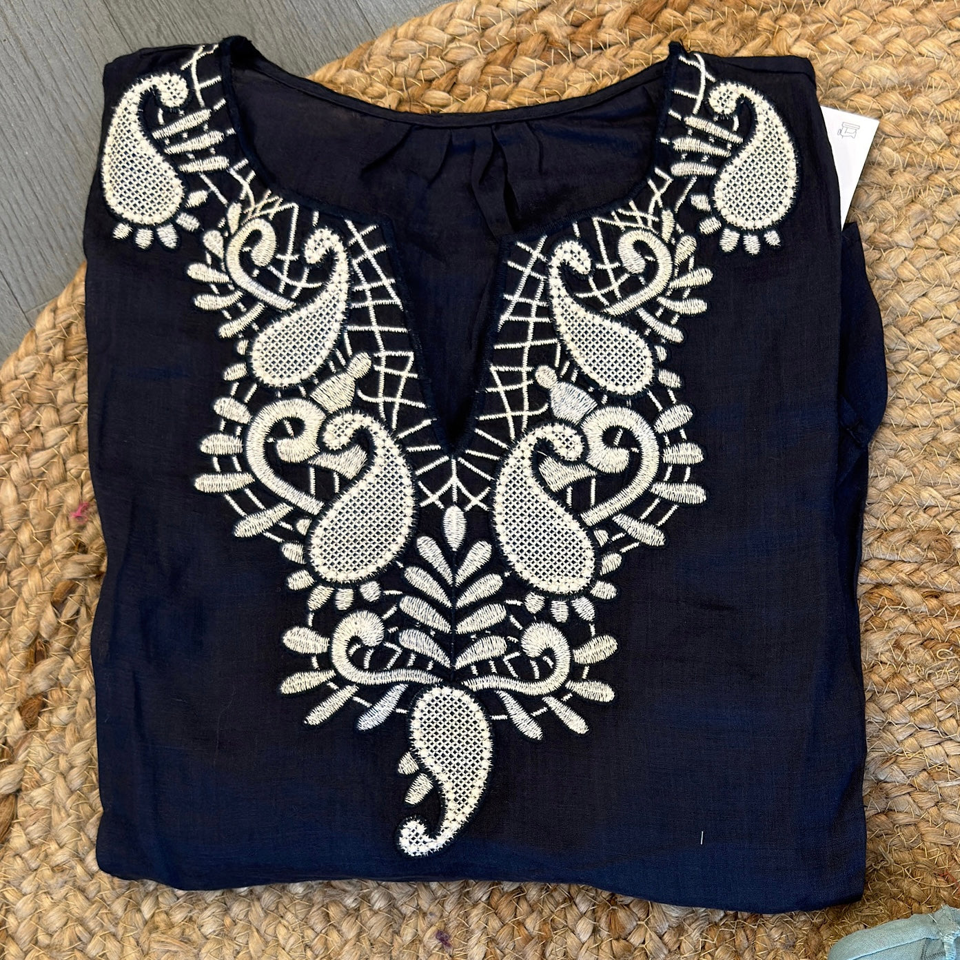 PREMIUM PURE LINEN EMBROIDERY  TOP