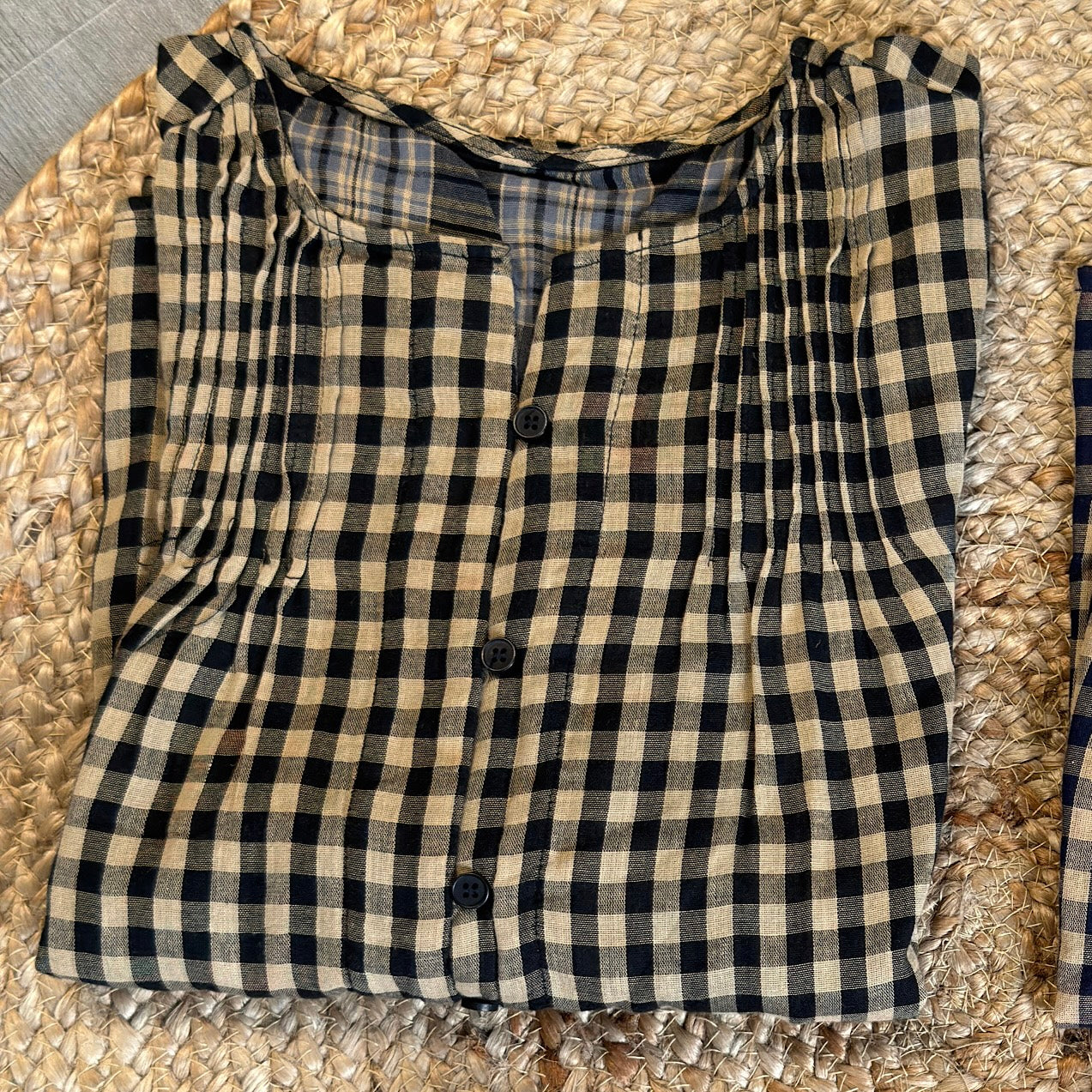 MUL COTTON CHEX TOP