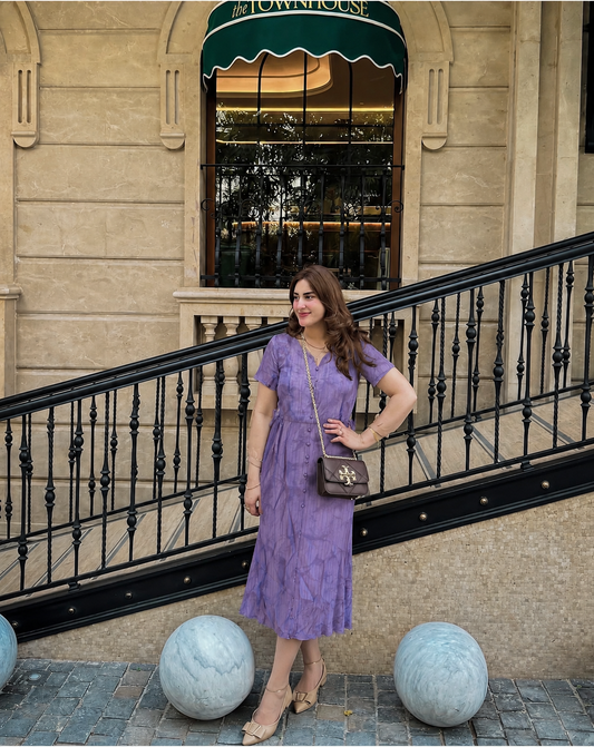 PURPLE CASUAL WESTERN DRESS