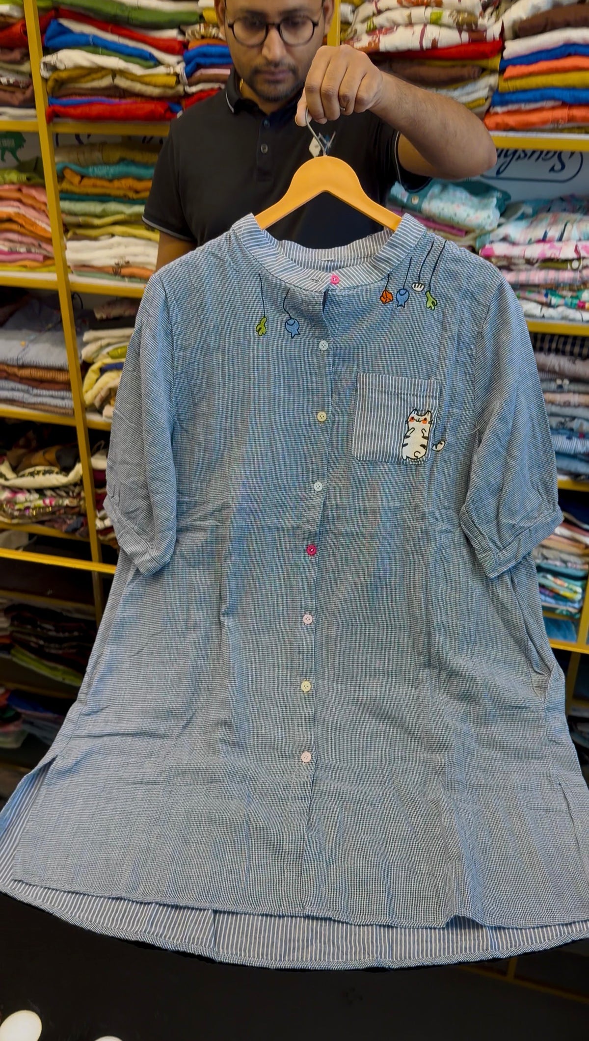 PREMIUM PURE MUL EMBROIDERY COTTON TUNIC