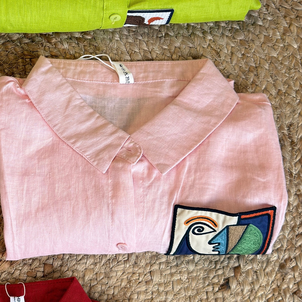 PURE LINEN  EMBROIDERY SHIRT
