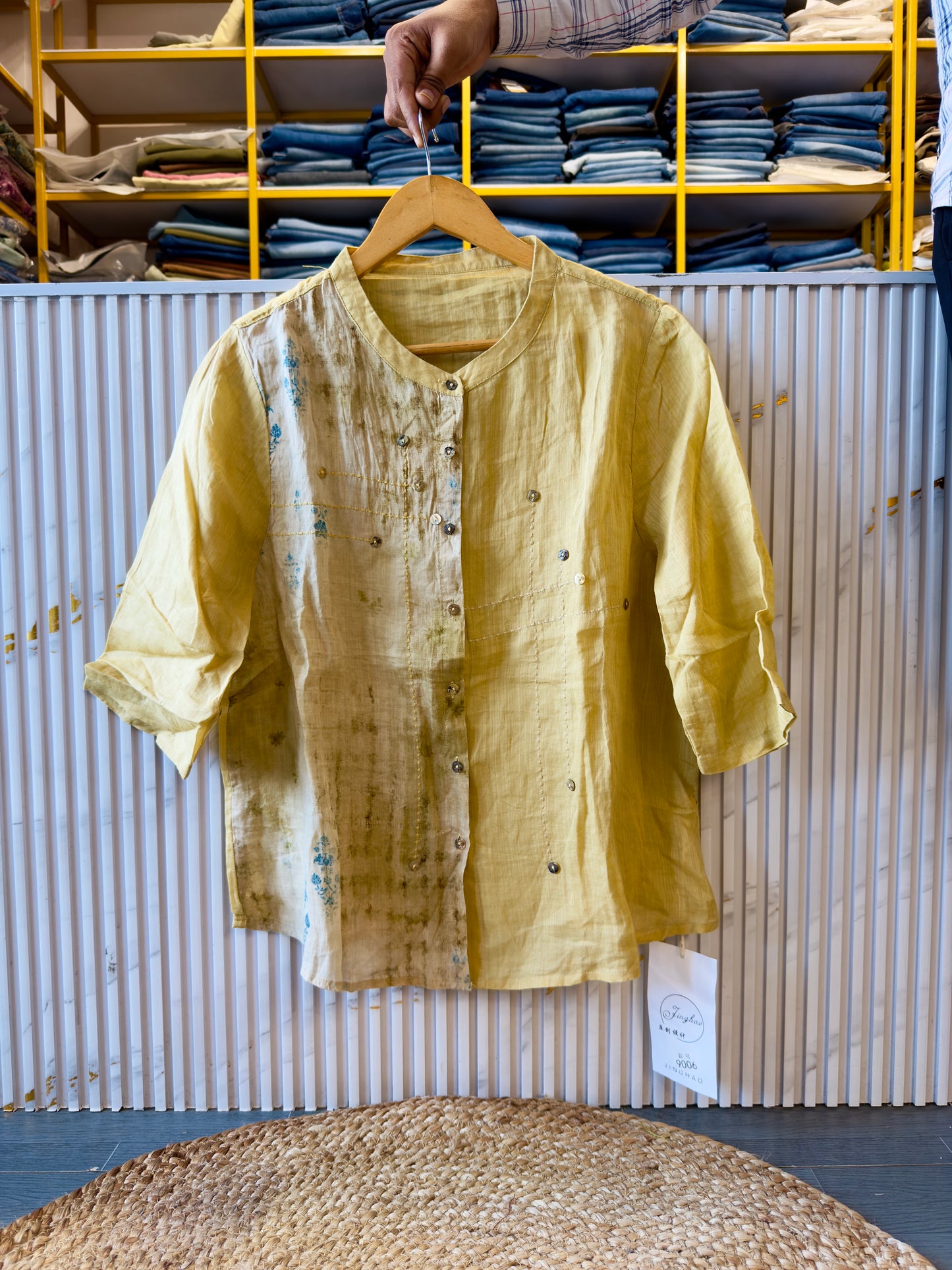 PREMIUM PURE LINEN EMBROIDERY TOP