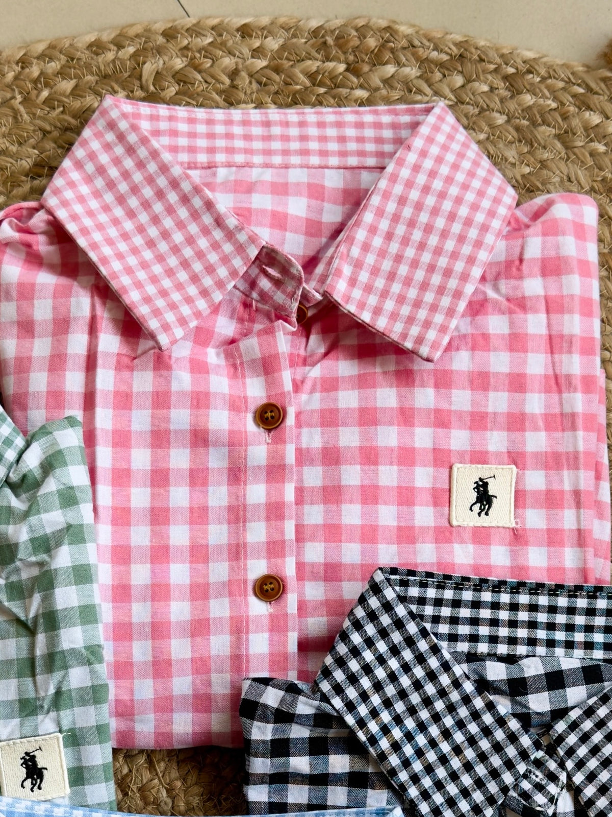 CHEX CROP SHIRT TOP