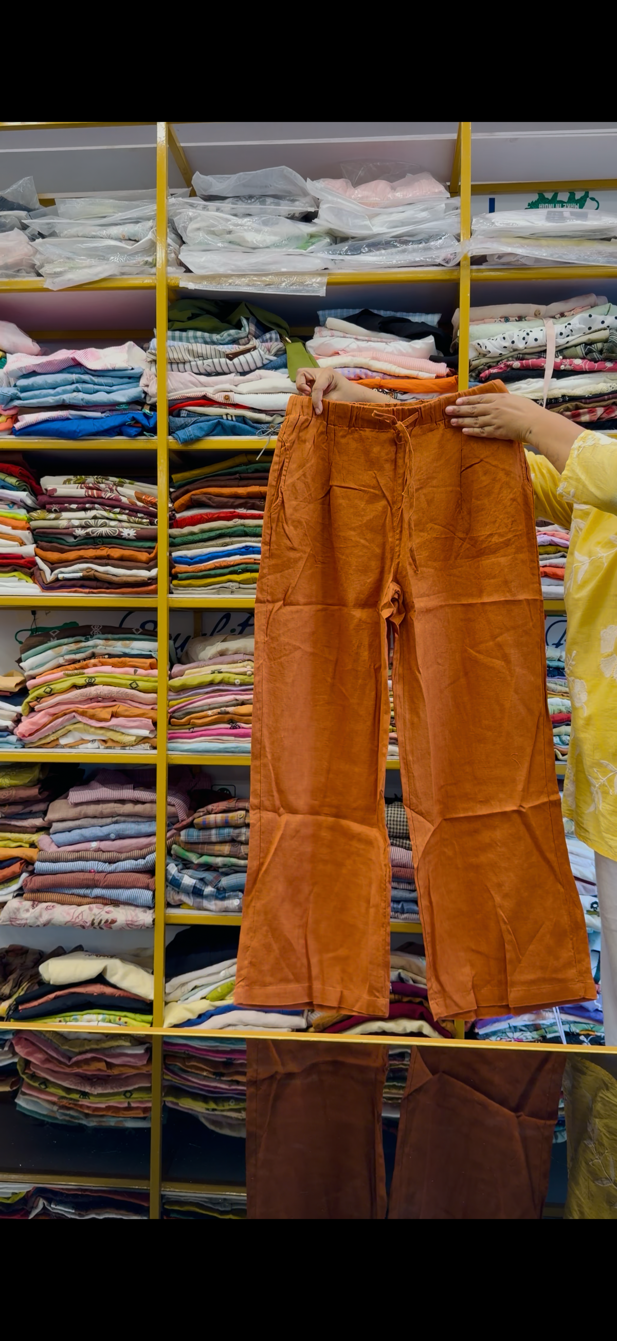 PREMIUM BEST SELLING STRAIGHT ELASTIC LINEN TROUSER PANT