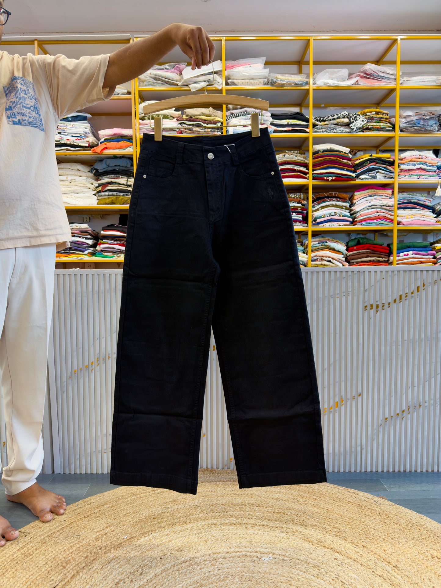 PREMIUM US POLO LOGO COTTON STRAIGHT PANT