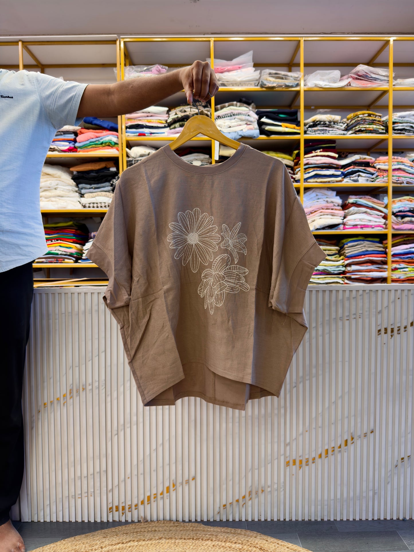 PONCHO PRINT COTTON TOP CUM TSHIRT
