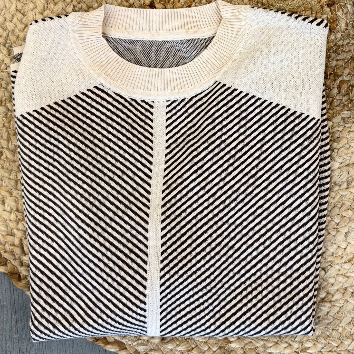 PONCHO STRIPS KNITTING TOP CUM TSHIRT