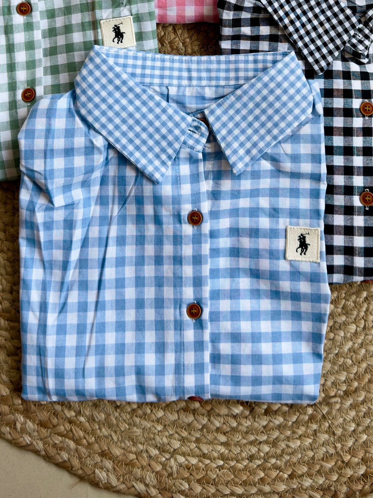 CHEX CROP SHIRT TOP