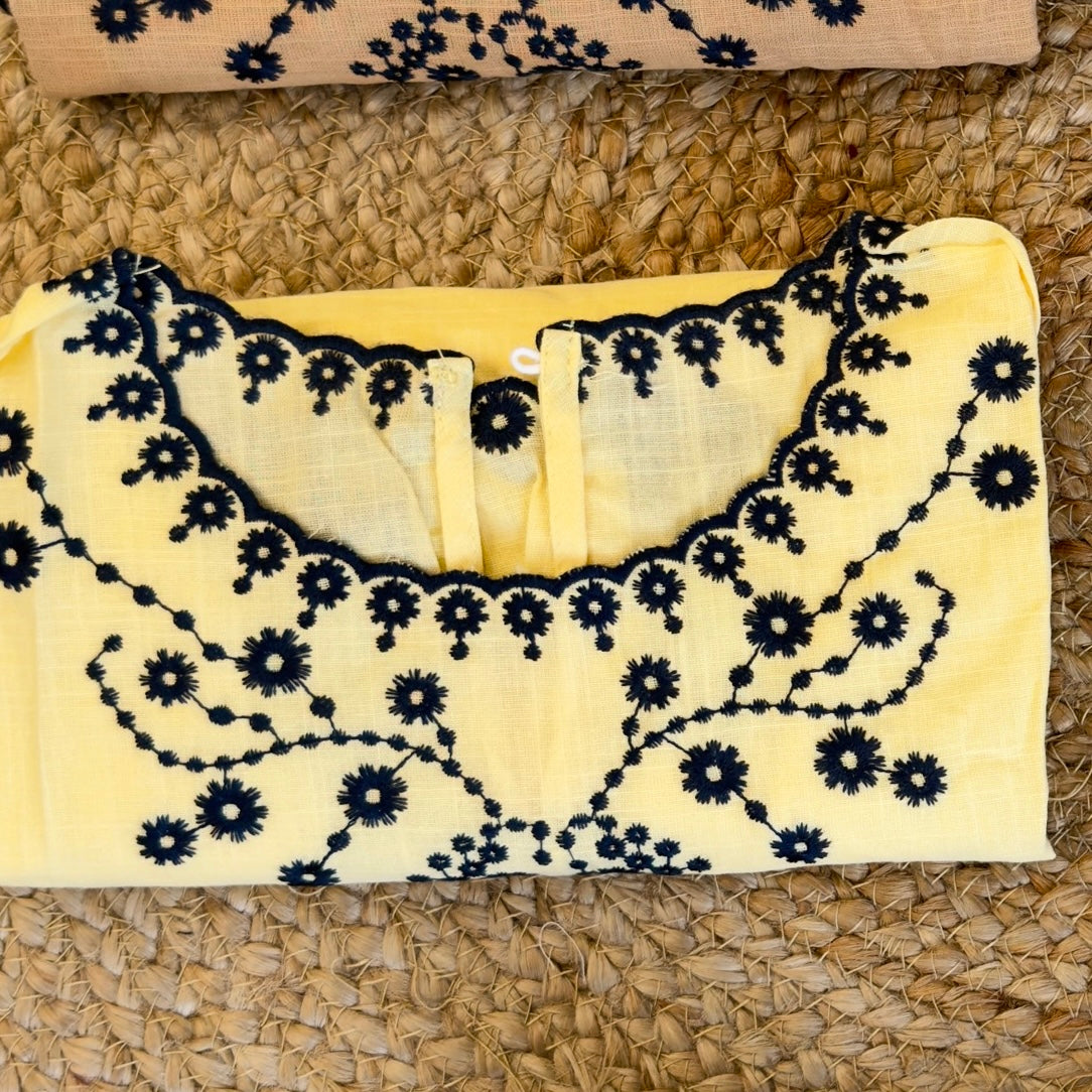 SUMMER SPECIAL PURE COTTON EMBROIDERY TOP