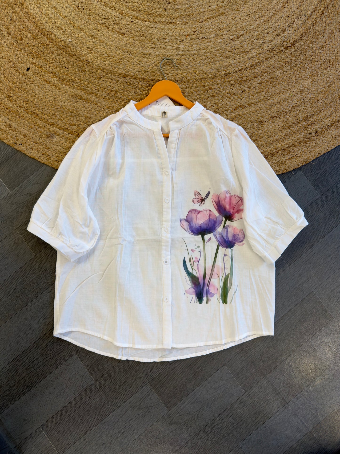 BEST SELLER MUL COTTON WHITE PRINT TOP