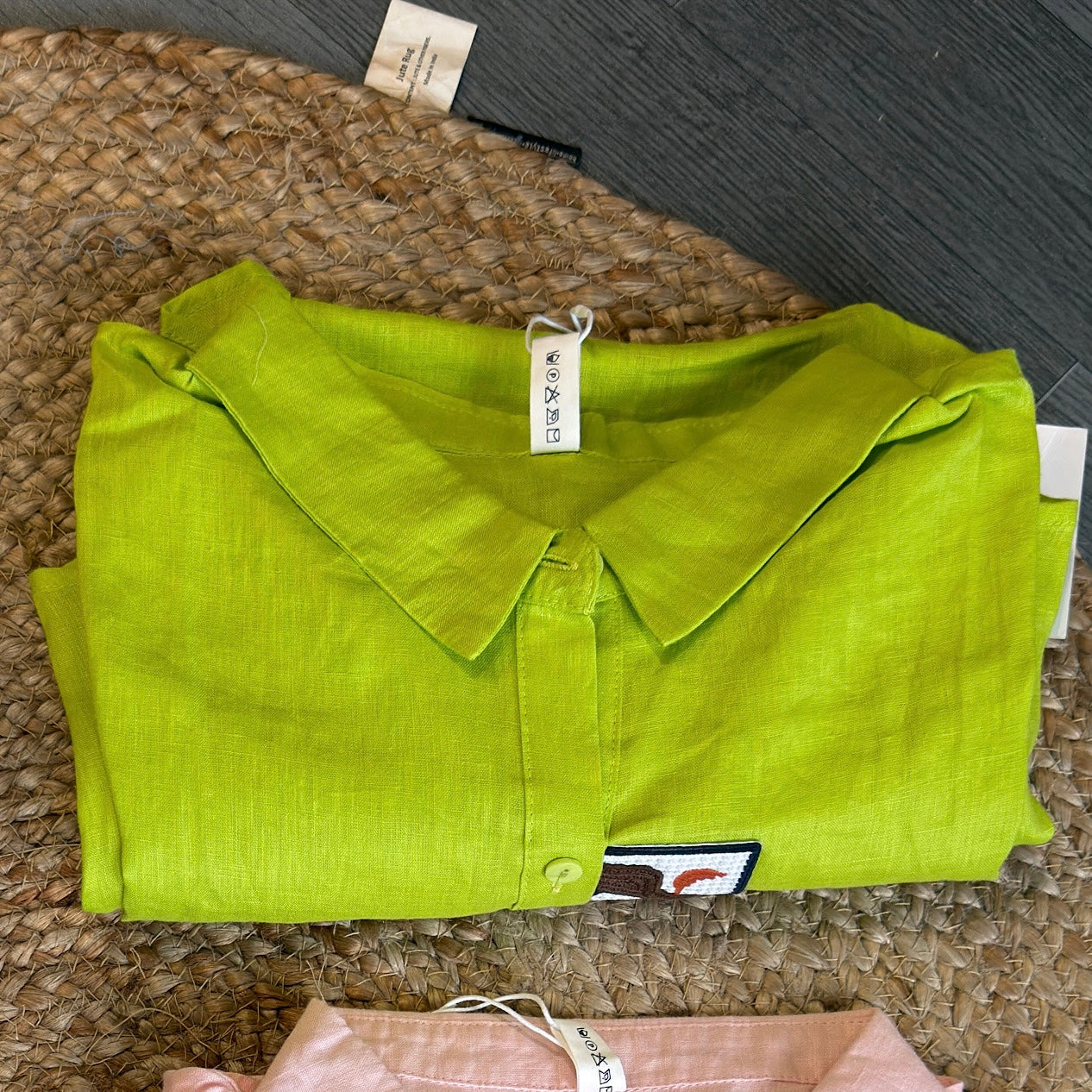 PURE LINEN  EMBROIDERY SHIRT