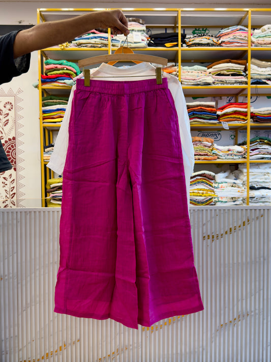 PRINT IMPORTED SHIRT  WITH LINEN  PANT SET