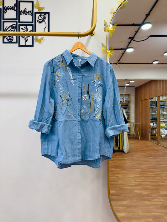 EMBROIDERY DENIM SHIRT