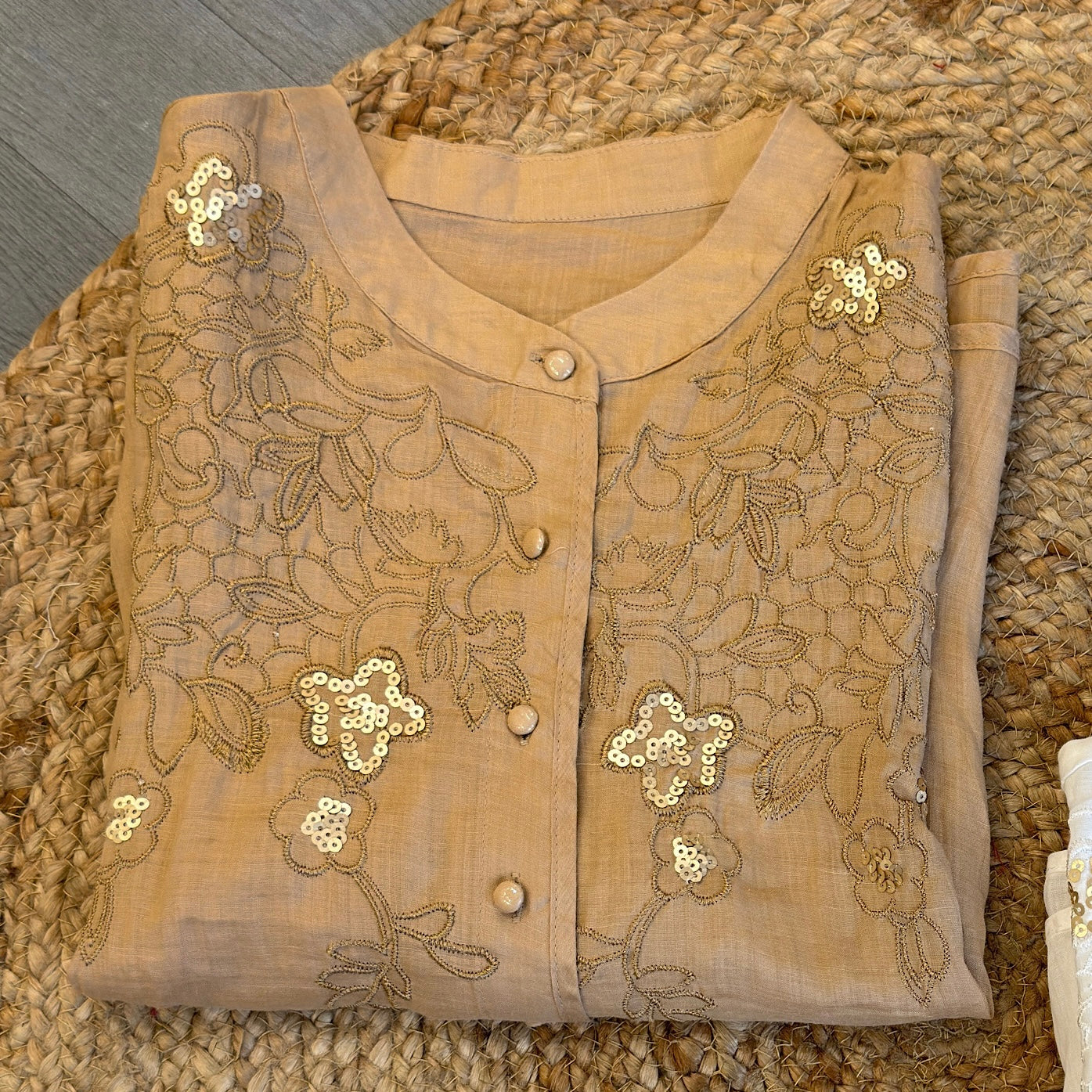 PREMIUM PURE LINEN EMBROIDERY  TOP