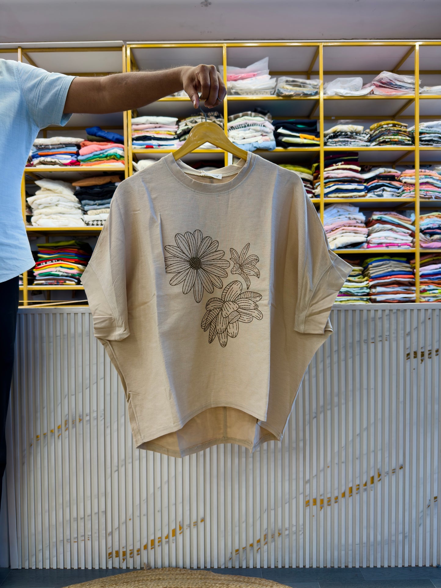 PONCHO PRINT COTTON TOP CUM TSHIRT