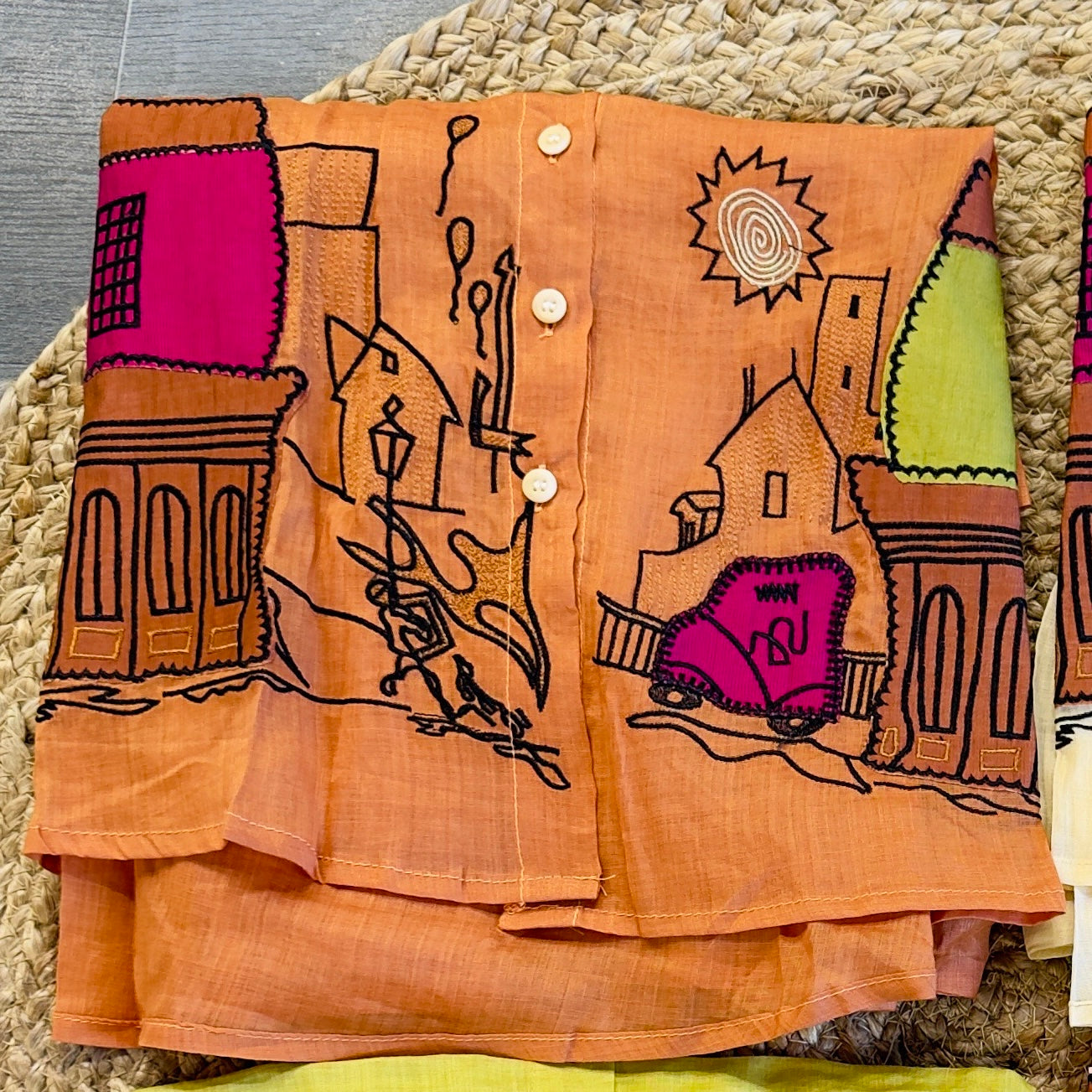 HOUSE EMBROIDERY LINEN SUMMER SHIRT