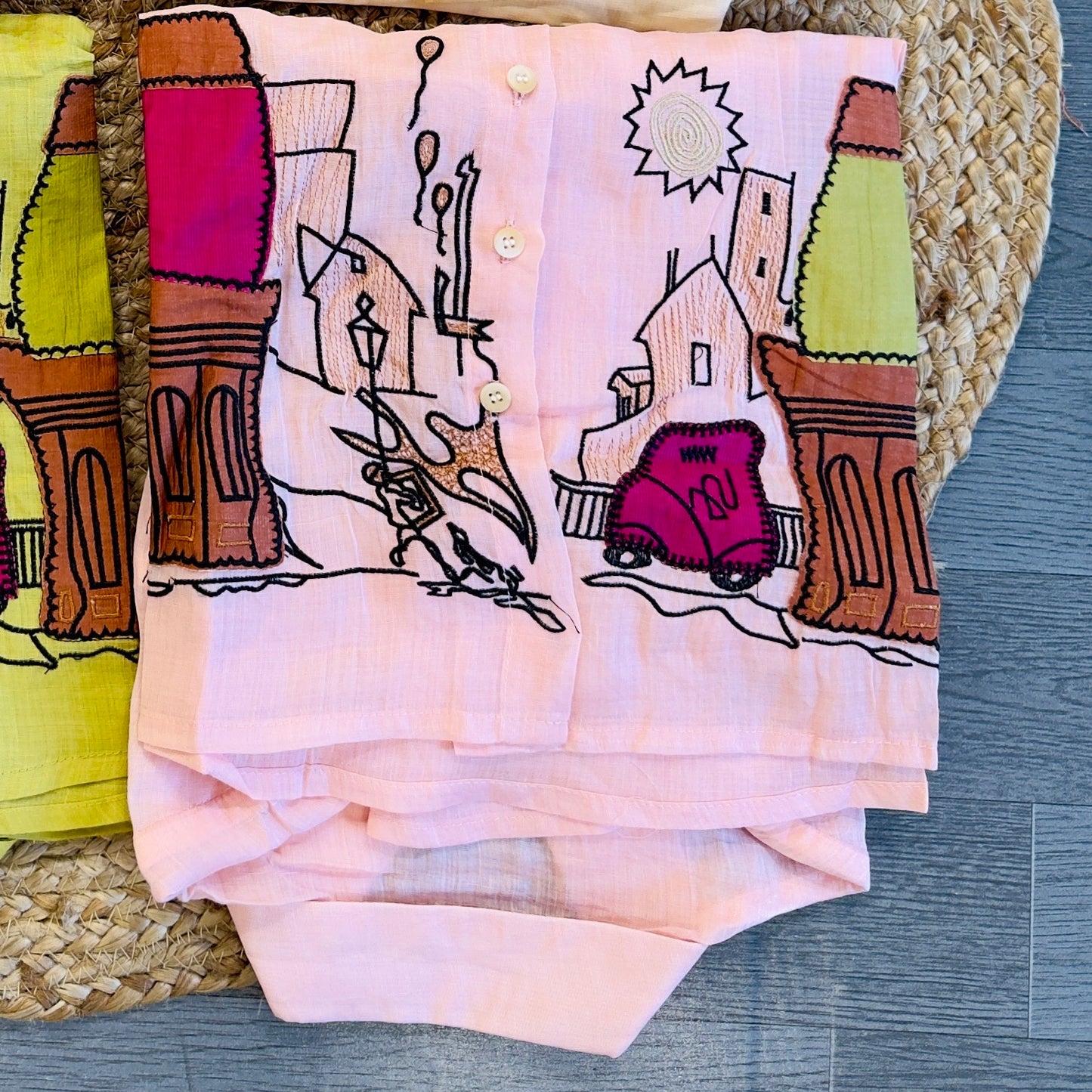 HOUSE EMBROIDERY LINEN SUMMER SHIRT