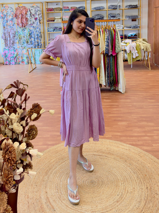 PURPLE CASUAL WESTERN DRESS