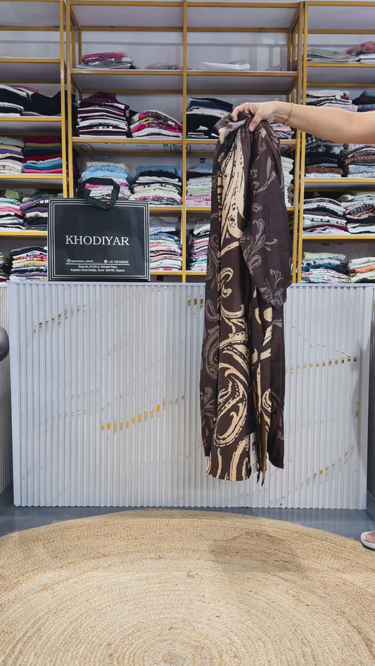 LONG PRINTED A LINE TOP PANT COORD SET