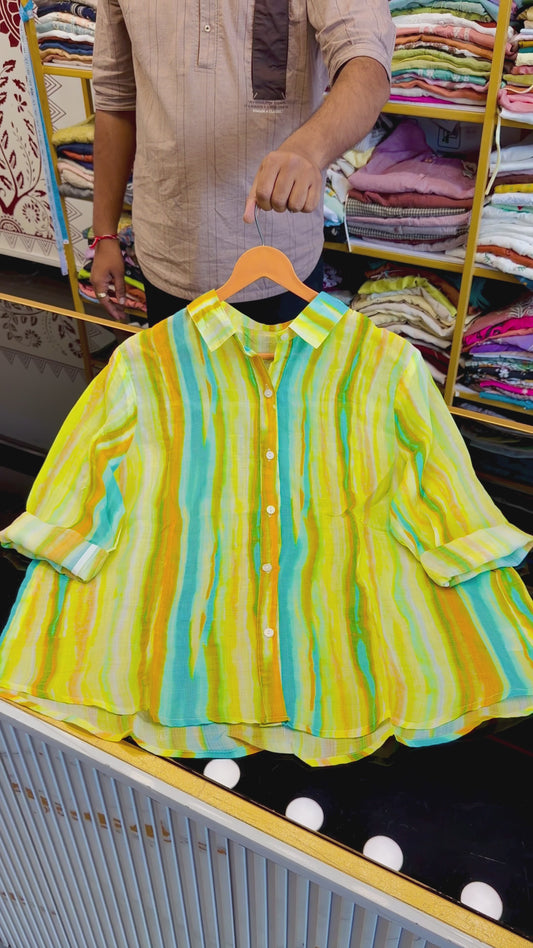 PREMIUM PURE LINEN PRINT SHIRT