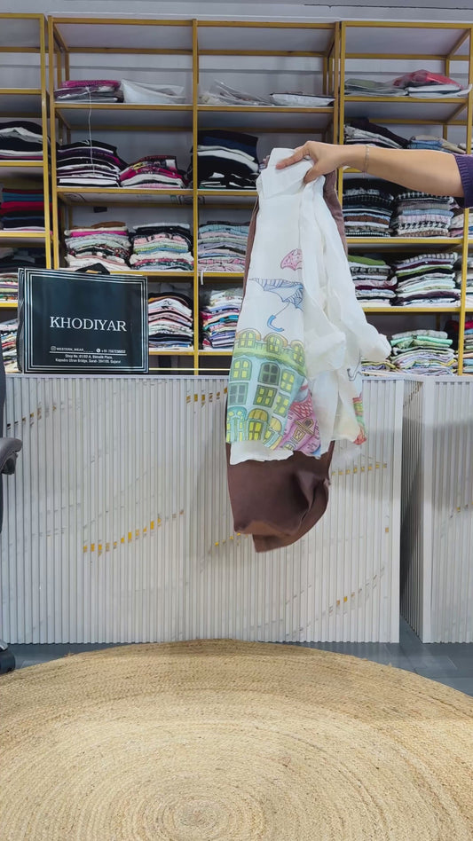 PRINTED LINEN TOP WITH LINEN PANT SET