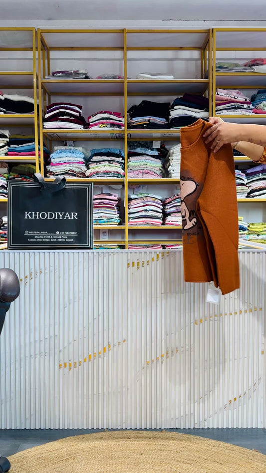 ORANGE PRINT PREMIUM SOFT SWATE TOP