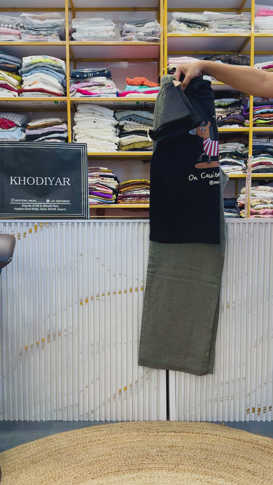 CASUAL OFF WHITE TSHIRT WITH LINEN PANT SET
