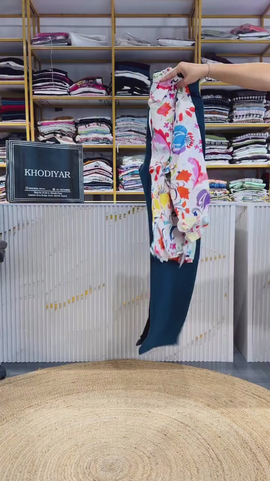 LINEN PRINT SHIRT WITH COTTON STRAIGHT PANT SET