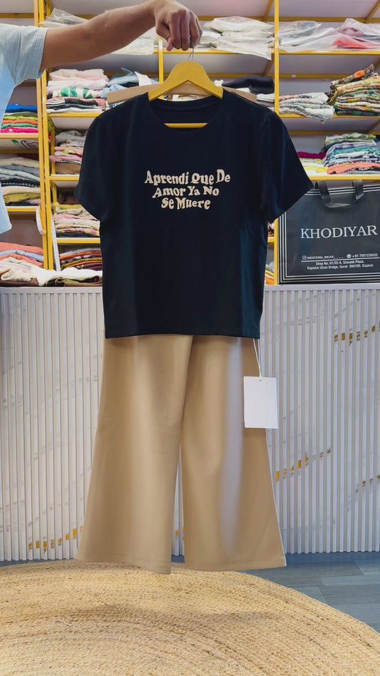 CASUAL TSHIRT WITH STRAIGHT PANT SET