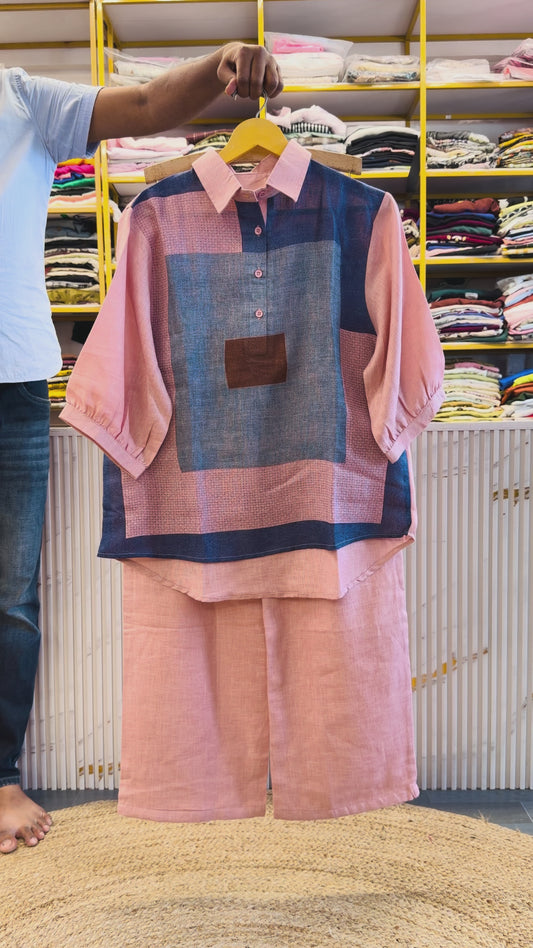 PRINTED SHIRT PANT COORD SET